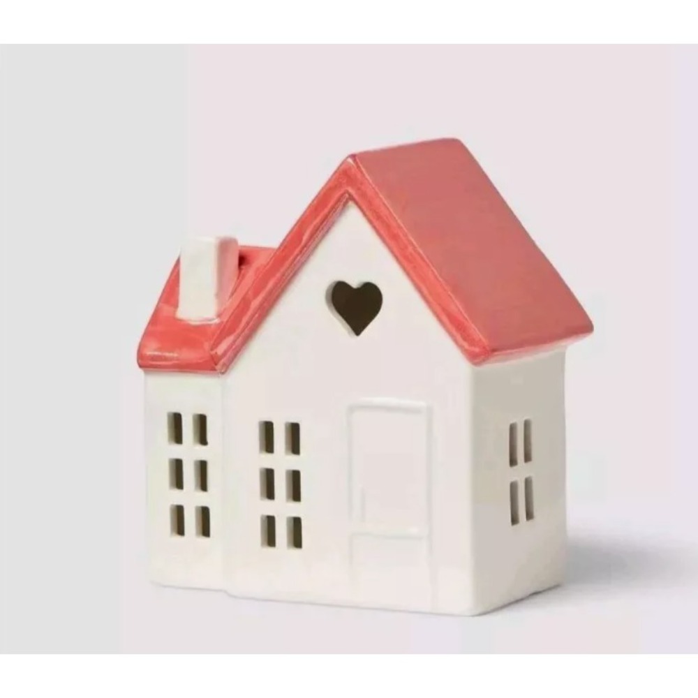 Target Spritz Ceramic House ~ Valentine 2025 ~ Pink Roof Heart Window ~ NEW